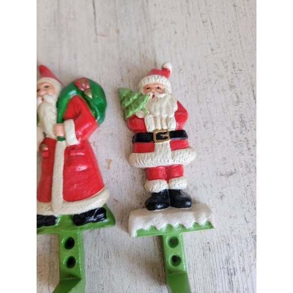 Metal Vintage Santa Claus hanging hook decor set home wall - Picture 2 of 7